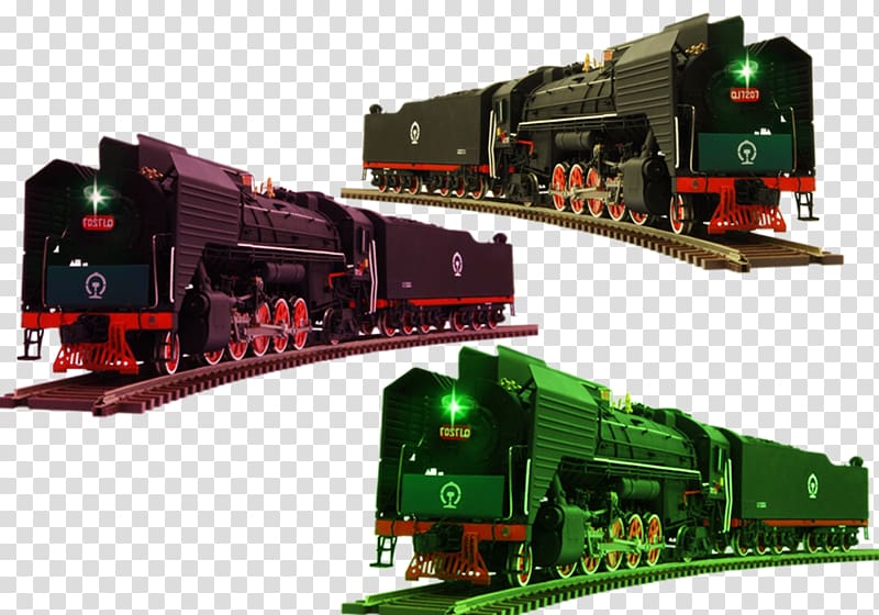 Train Rail transport Steam locomotive Railroad car, Retro steam train creatives transparent background PNG clipart