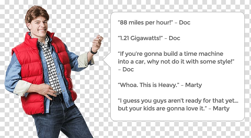 Dr. Emmett Brown Marty McFly Jennifer Parker Biff Tannen Back to the Future, hoverboard back to the future transparent background PNG clipart