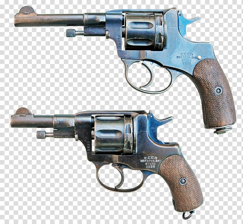 Revolver Trigger Nagant M1895 Gun barrel 7.62×38mmR, weapon transparent background PNG clipart