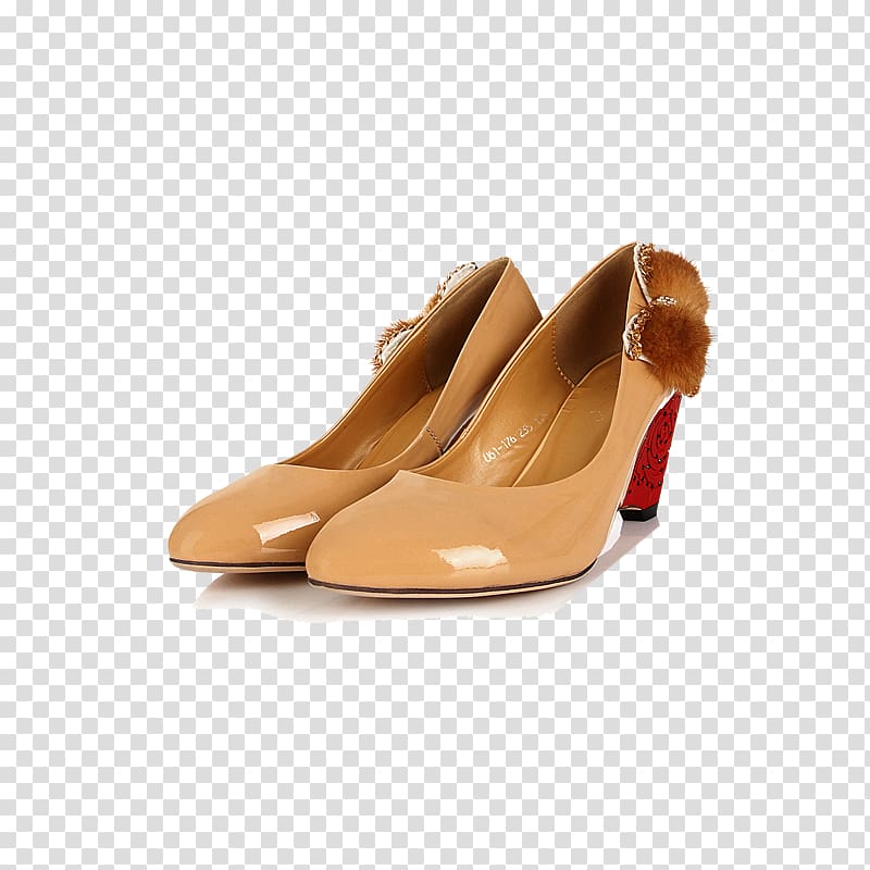 Dress shoe High-heeled footwear, Khaki shoes transparent background PNG clipart