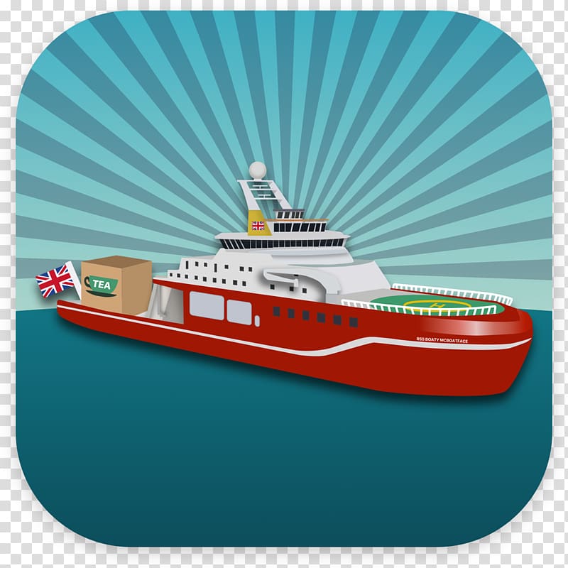 Boaty McBoatface RRS Sir David Attenborough Yacht Apple Ship, transparent background PNG clipart