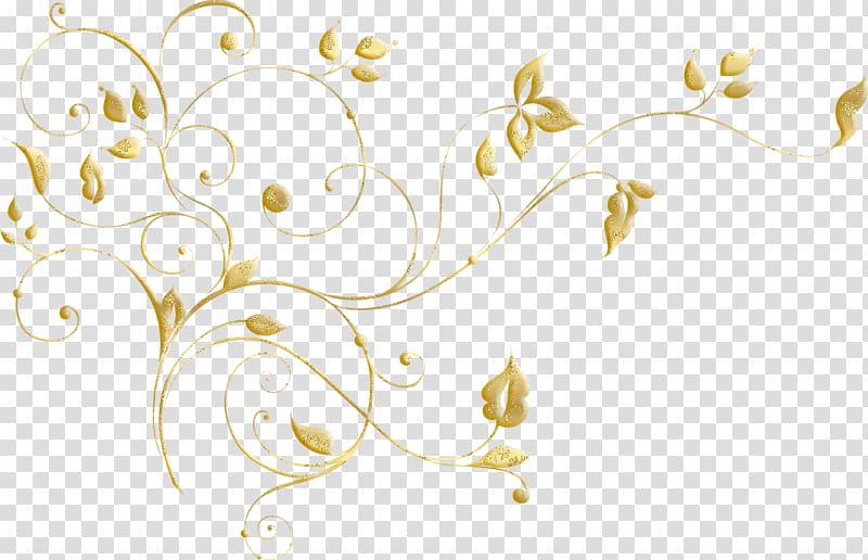 gold plant pattern transparent background PNG clipart