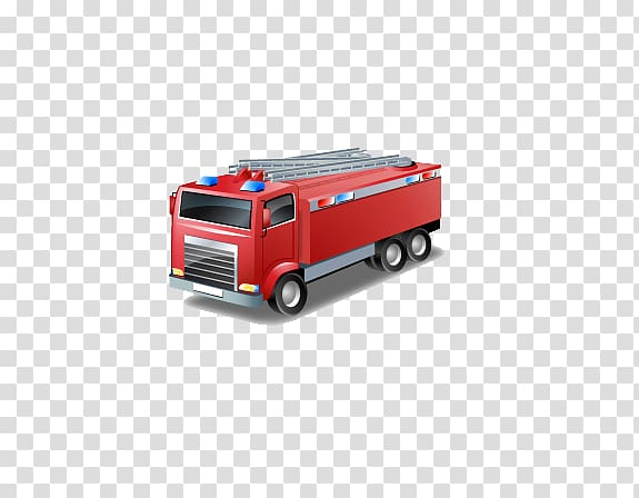 Car Fire engine ICO Icon, Red fire truck transparent background PNG clipart