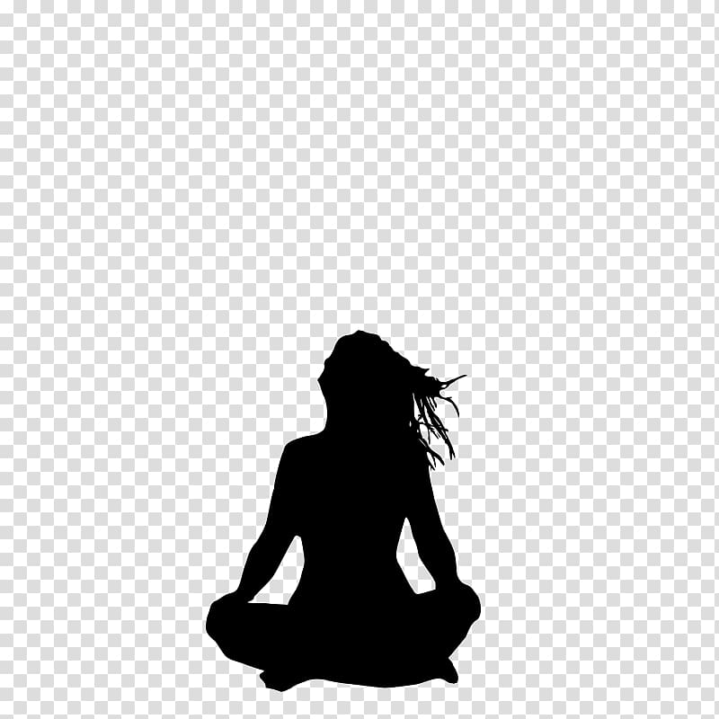 Yoga Silhouette Stencil , woman transparent background PNG clipart