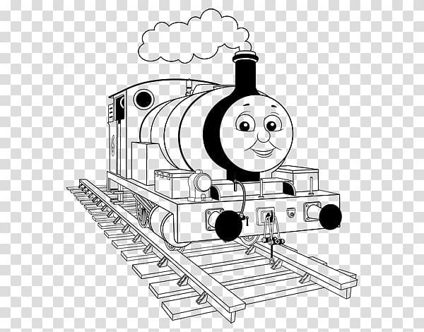 Thomas Train Drawing Coloring book Rail transport, train transparent background PNG clipart