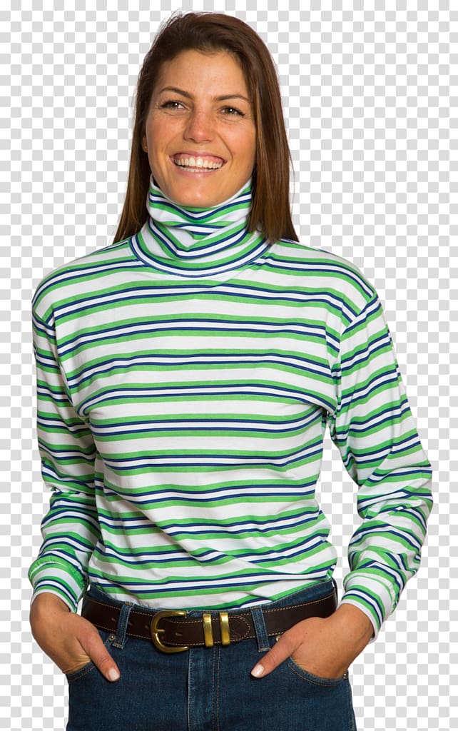 Sleeve T-shirt Sweater Polo neck Shoulder, green navy stripes transparent background PNG clipart