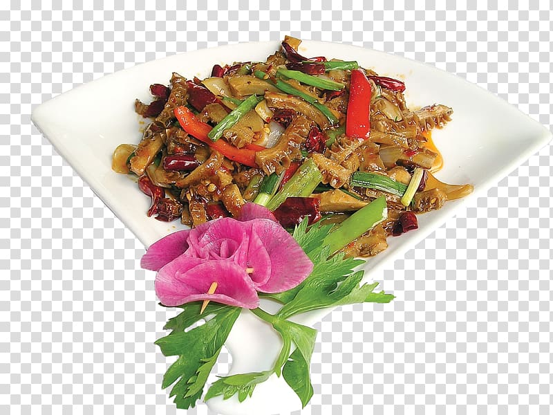 Thai cuisine Chinese cuisine Tripe Stir frying, spicy duck transparent background PNG clipart