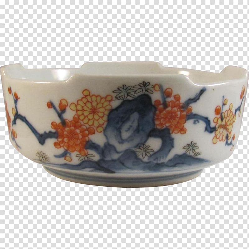 Arita Kakiemon Blue and white pottery Ceramic, porcelain bowl transparent background PNG clipart