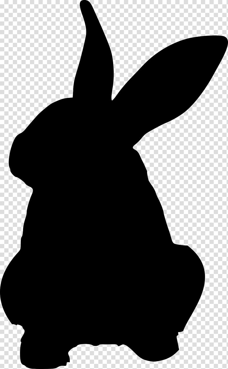 European rabbit Silhouette , Silhouette transparent background PNG clipart