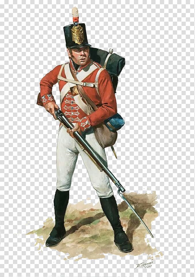 Napoleonic Wars Peninsular War War of 1812 British Army Soldier, Soldier transparent background PNG clipart