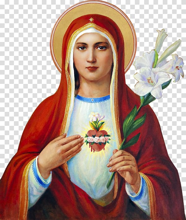 Immaculate Heart of Mary Sacred Heart Feast of the Immaculate Conception, Mary transparent background PNG clipart