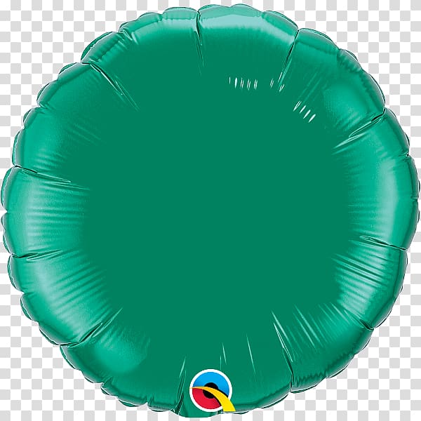 Mylar balloon BoPET Gas balloon Emerald, round green transparent background PNG clipart