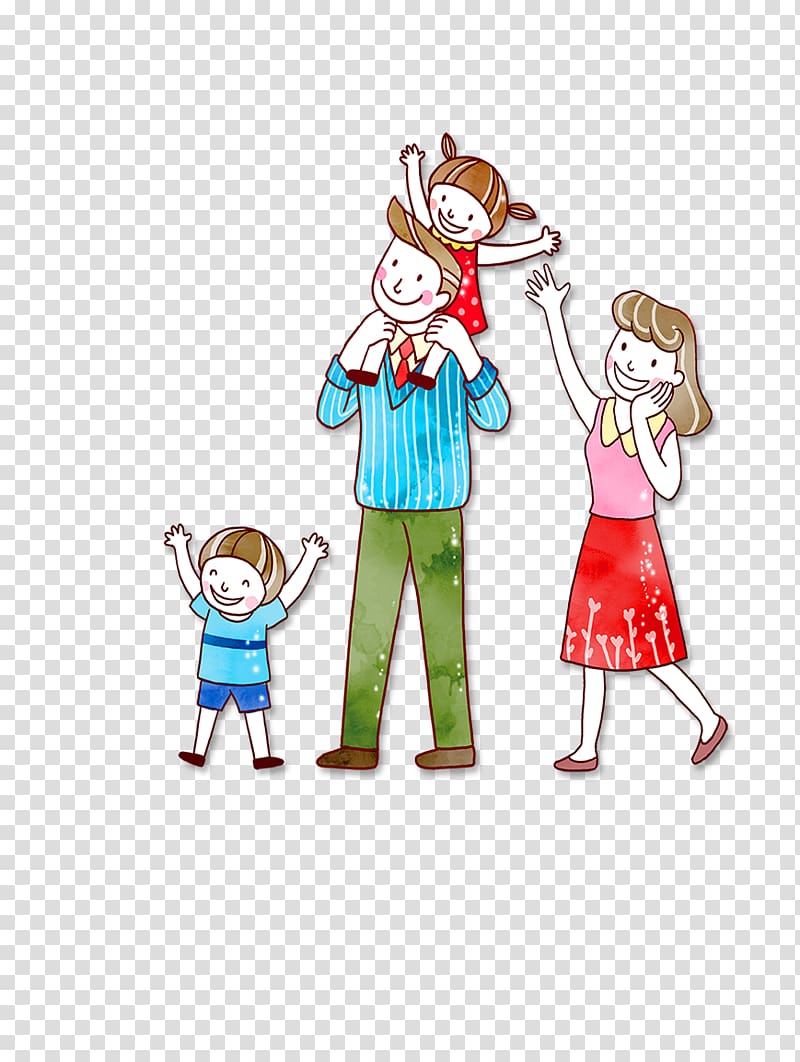 family illustration, Family Cartoon, family transparent background PNG clipart