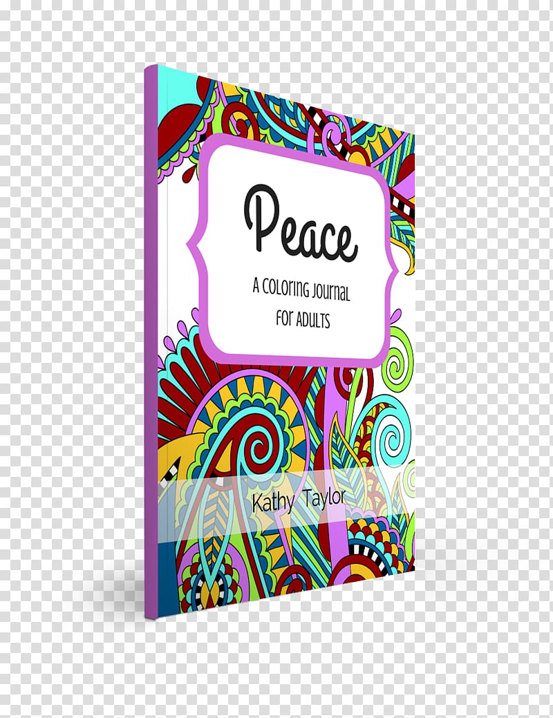 Peace: A Coloring Journal for Adults Brand Coloring book Font, brain pencils transparent background PNG clipart