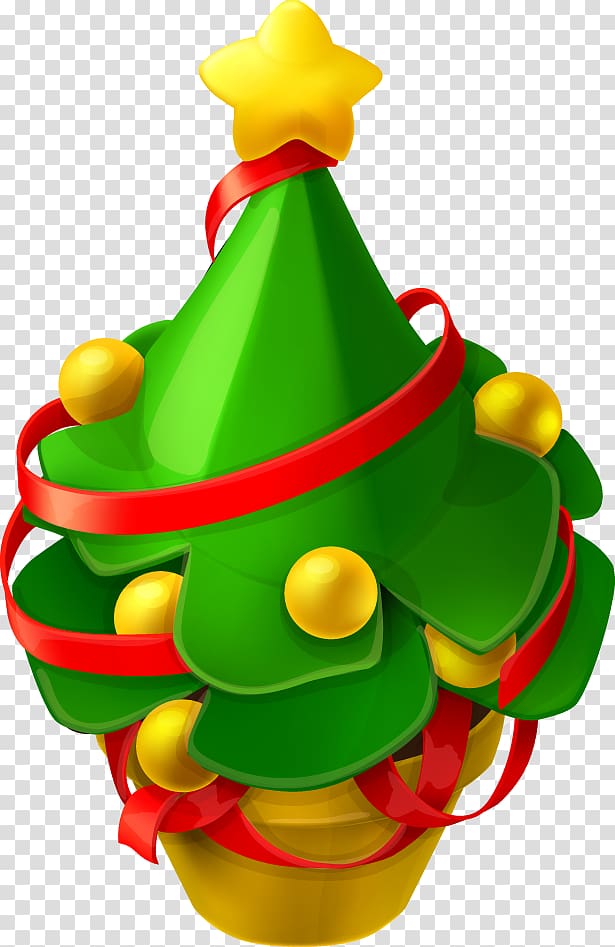 Santa Claus Reindeer Christmas tree, Cute Christmas Tree transparent background PNG clipart