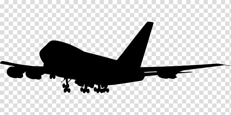 Airplane Aircraft Silhouette Flight, airplane transparent background PNG clipart