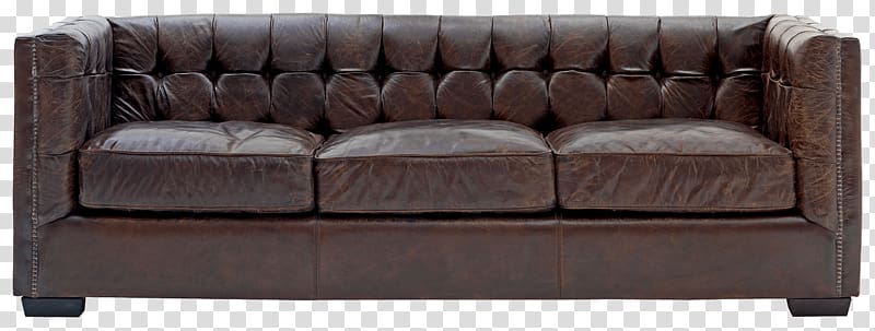 brown leather sofa, Leather Sofa transparent background PNG clipart