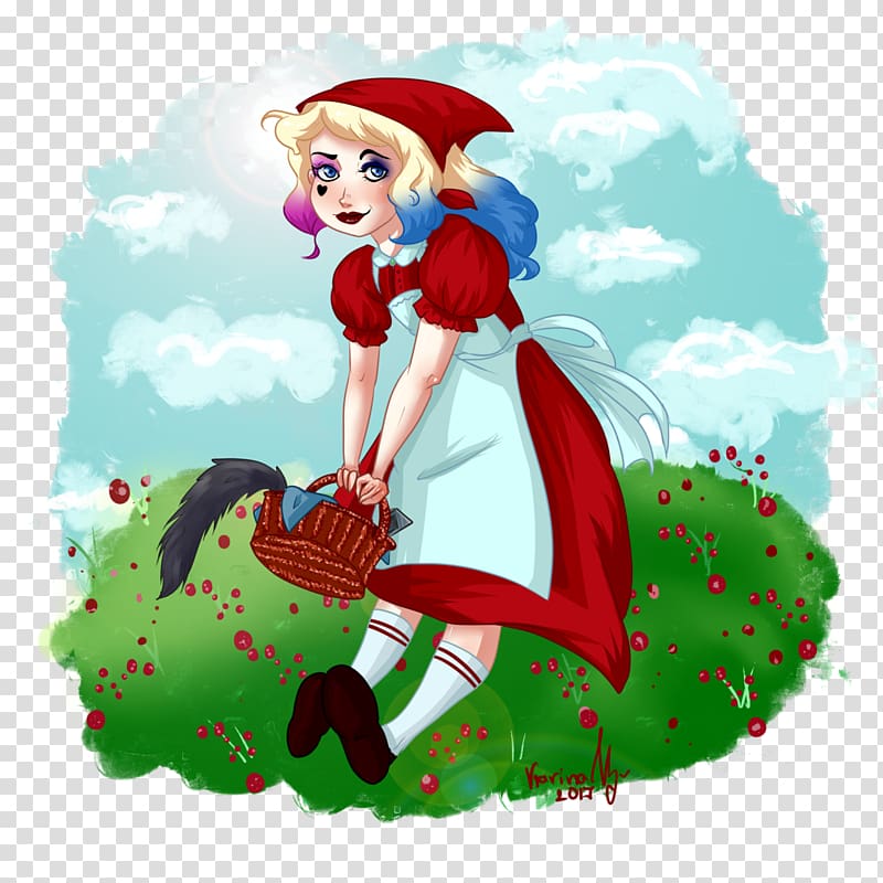 Harley Quinn Batman Nightwing Art, red riding hood transparent background PNG clipart