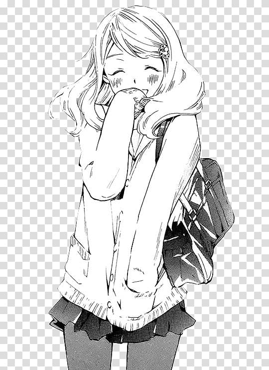 Anime Manga Drawing Black and white, Anime transparent background PNG ...