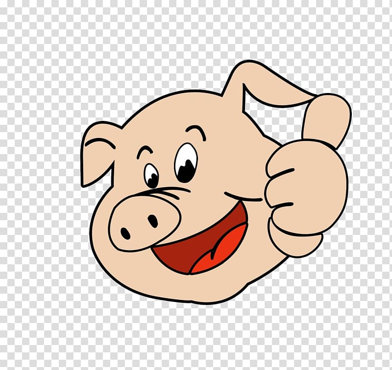 brown pig illustration, Cartoon Avatar Domestic pig, The pig \'s pig\' head transparent background PNG clipart