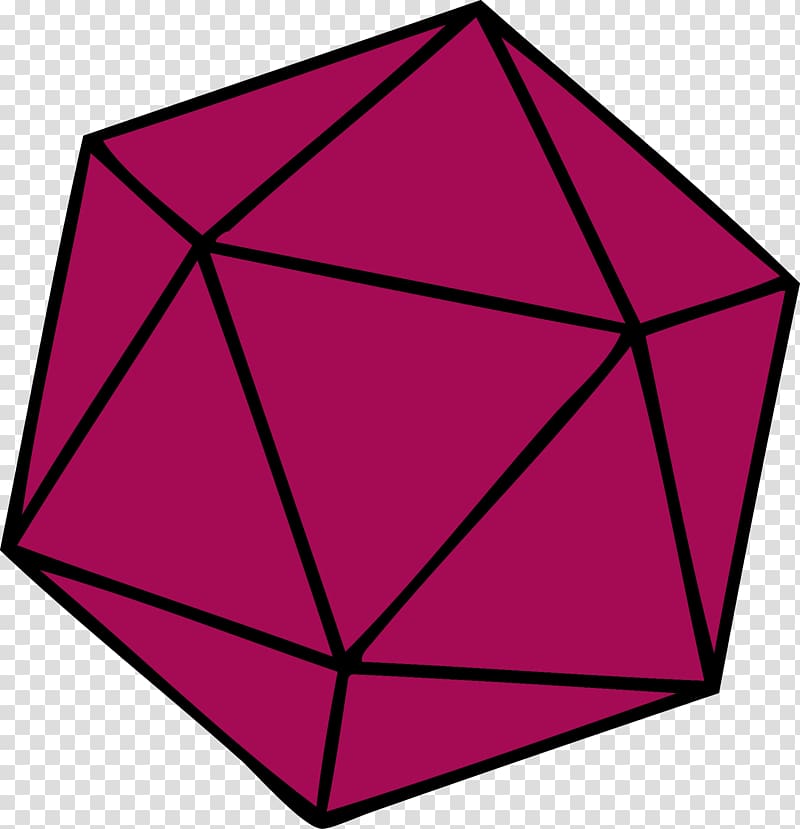 Regular icosahedron Shape Three-dimensional space Platonic solid, Dice transparent background PNG clipart