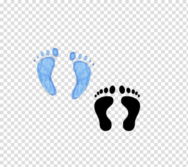 Cartoon , Cartoon hand-painted characters footprints transparent background PNG clipart