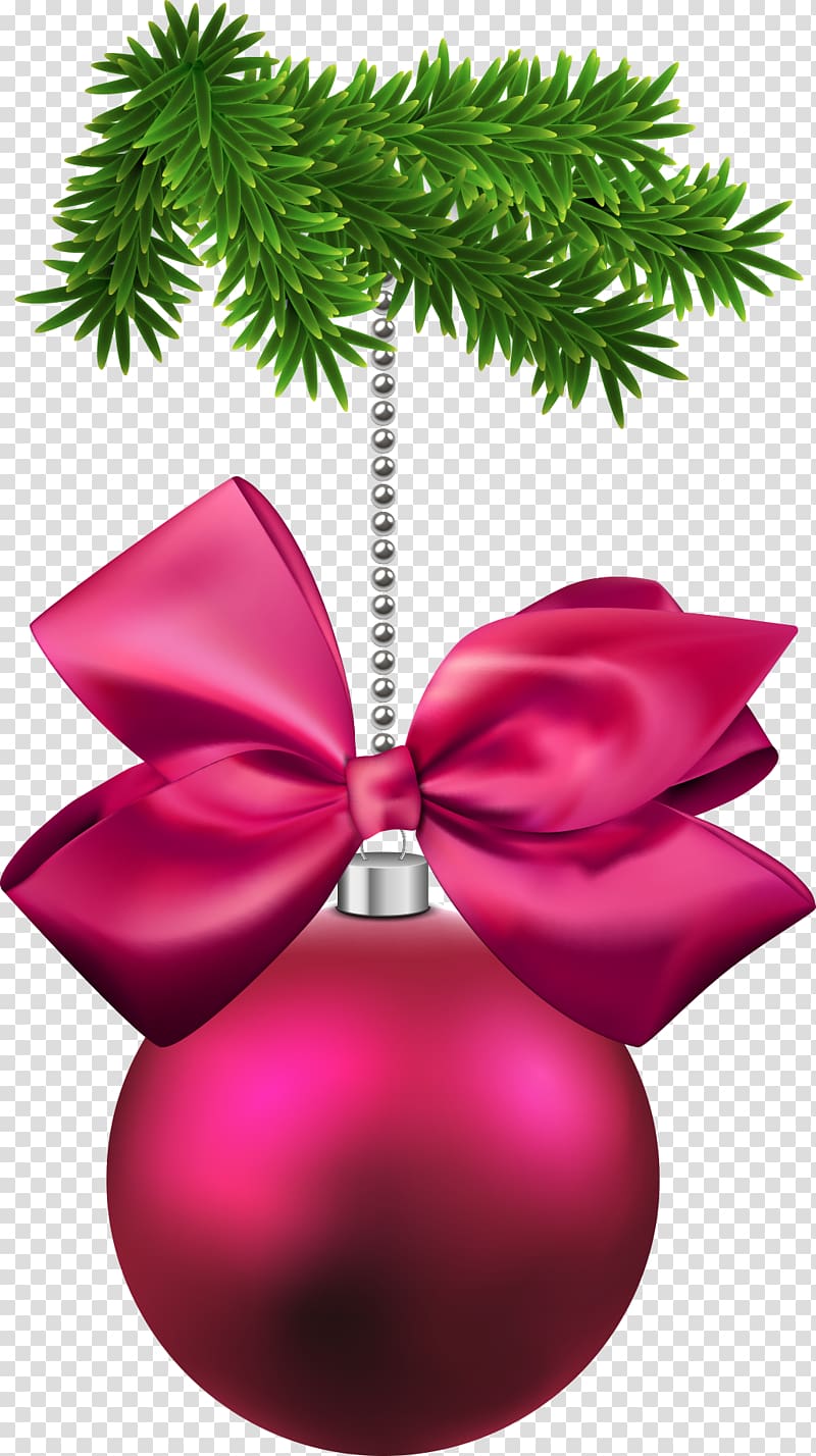 Christmas ornament Christmas decoration Christmas tree, Christmas bow and Christmas ball transparent background PNG clipart