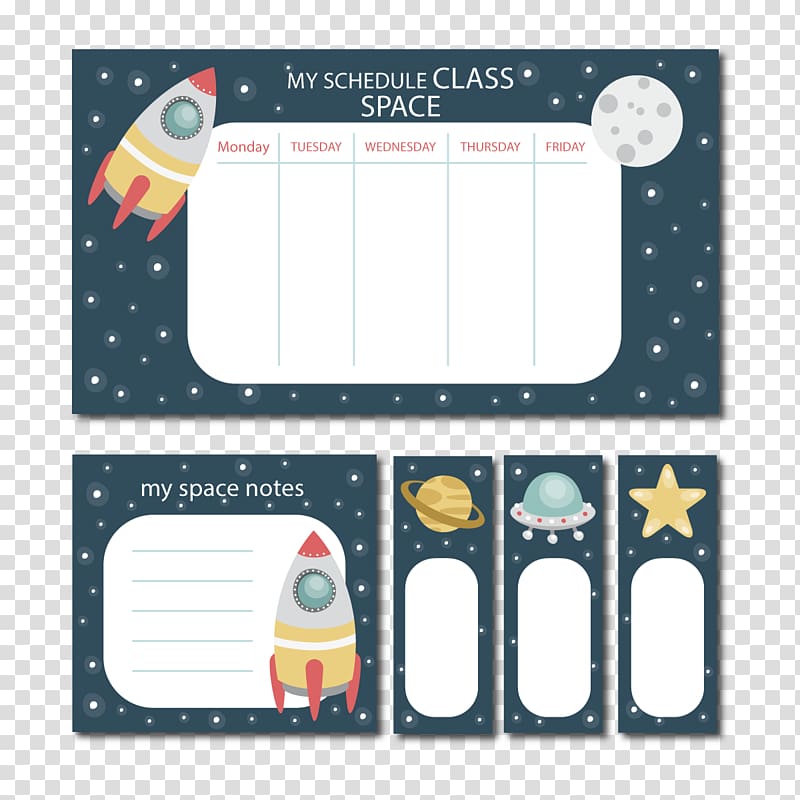 Space paper notes transparent background PNG clipart