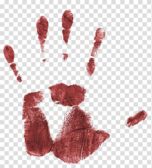 Hand Blood Drawing Finger, smear transparent background PNG clipart