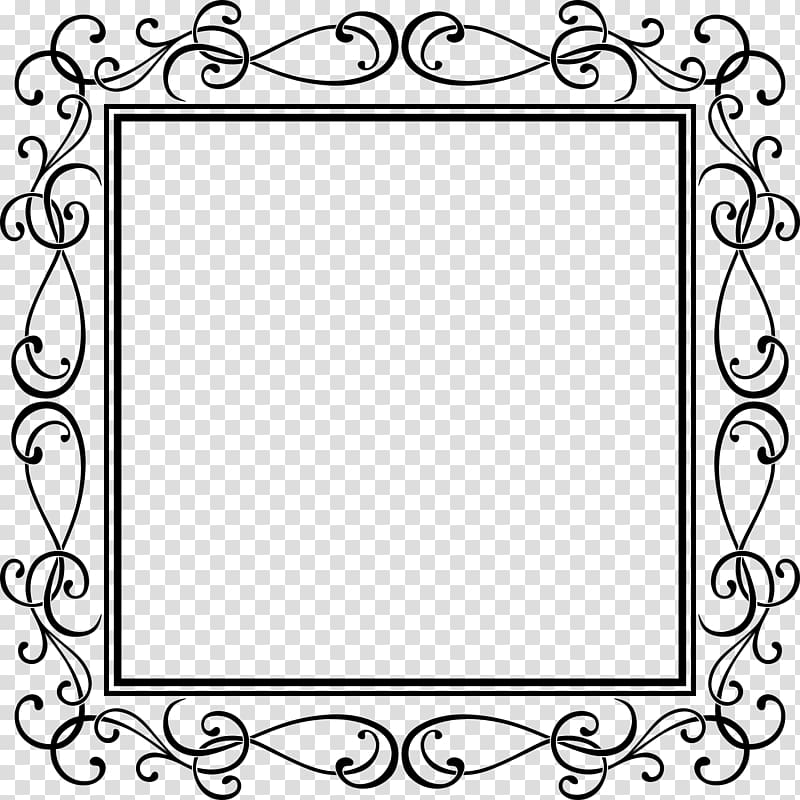 Frames White Line art Pattern, flower transparent background PNG clipart