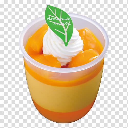 Sundae Mango pudding Panna cotta Parfait Crème fraîche, mango pudding transparent background PNG clipart