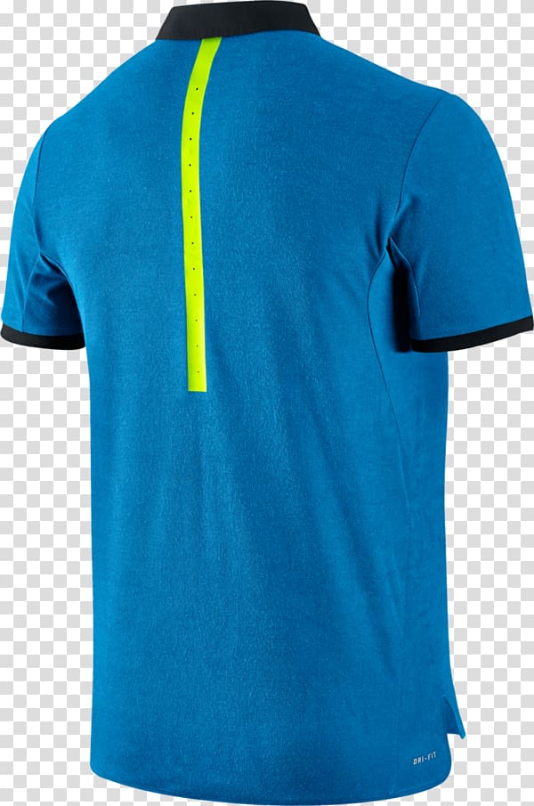 T-shirt Polo shirt Nike Blue Tennis, roger federer transparent background PNG clipart