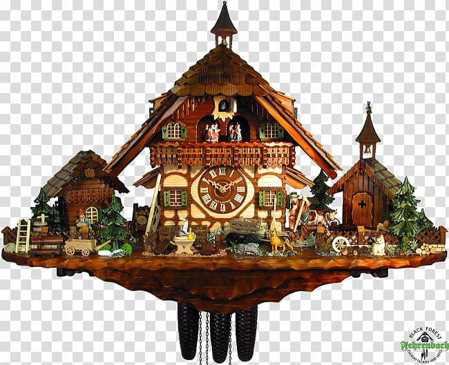 Cuckoo clock Black Forest Clock Association Cuckoos Movement, clock transparent background PNG clipart