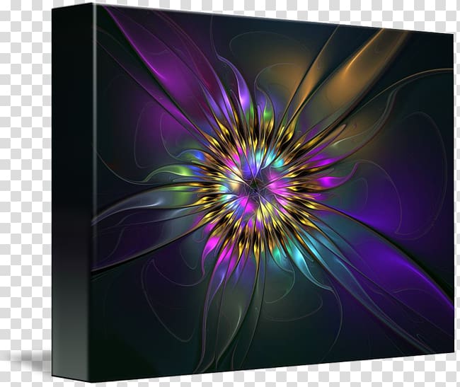 Fractal art Kunstdruck Plakat naukowy, fantasy flowers transparent background PNG clipart