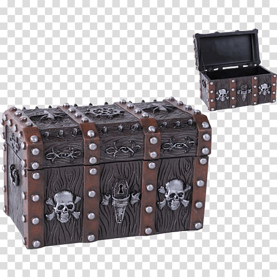 Piracy Box Buried treasure Skull Resin, box transparent background PNG clipart