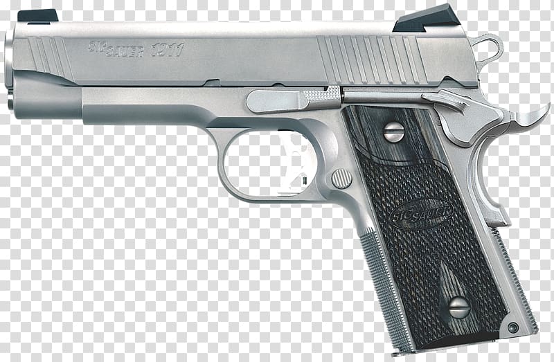 SIG Sauer 1911 .45 ACP M1911 pistol Automatic Colt Pistol, Handgun transparent background PNG clipart