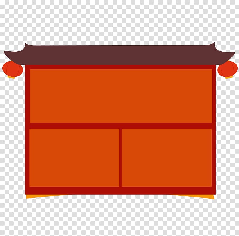 Icon, Red frame house transparent background PNG clipart