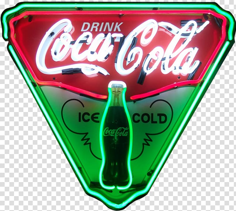 Fizzy Drinks Coca-Cola Neon sign Neon lighting, coca cola transparent background PNG clipart