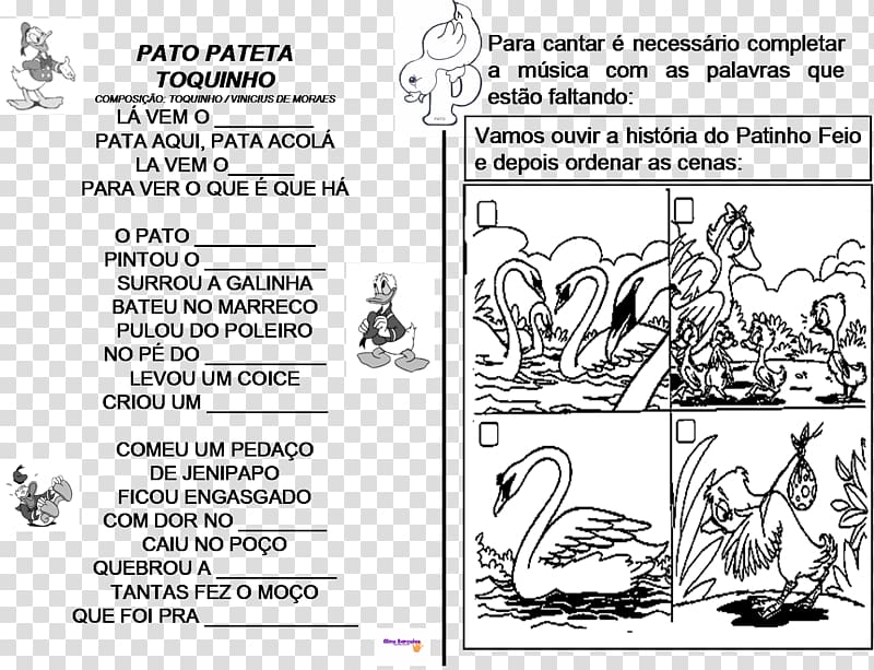 O Pato Text Poetry The Ugly Duckling Poema, jornal transparent background PNG clipart