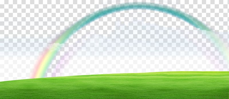Lawn Sunlight Energy Sky, Grassland Rainbow transparent background PNG clipart