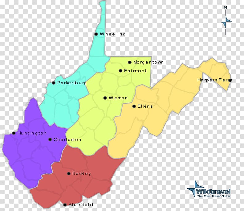 West Virginia Tourism region Wikitravel, map transparent background PNG clipart