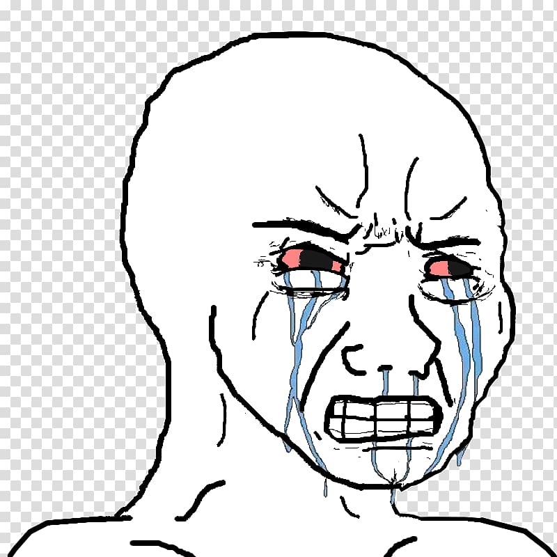 Crying meme face Internet meme Rage comic pol Antifa meme transparent  background PNG clipart  HiClipart