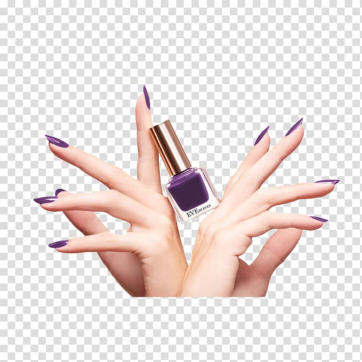 purple nail polish, Manicure Nail polish Purple New York City, Twilight purple nail transparent background PNG clipart