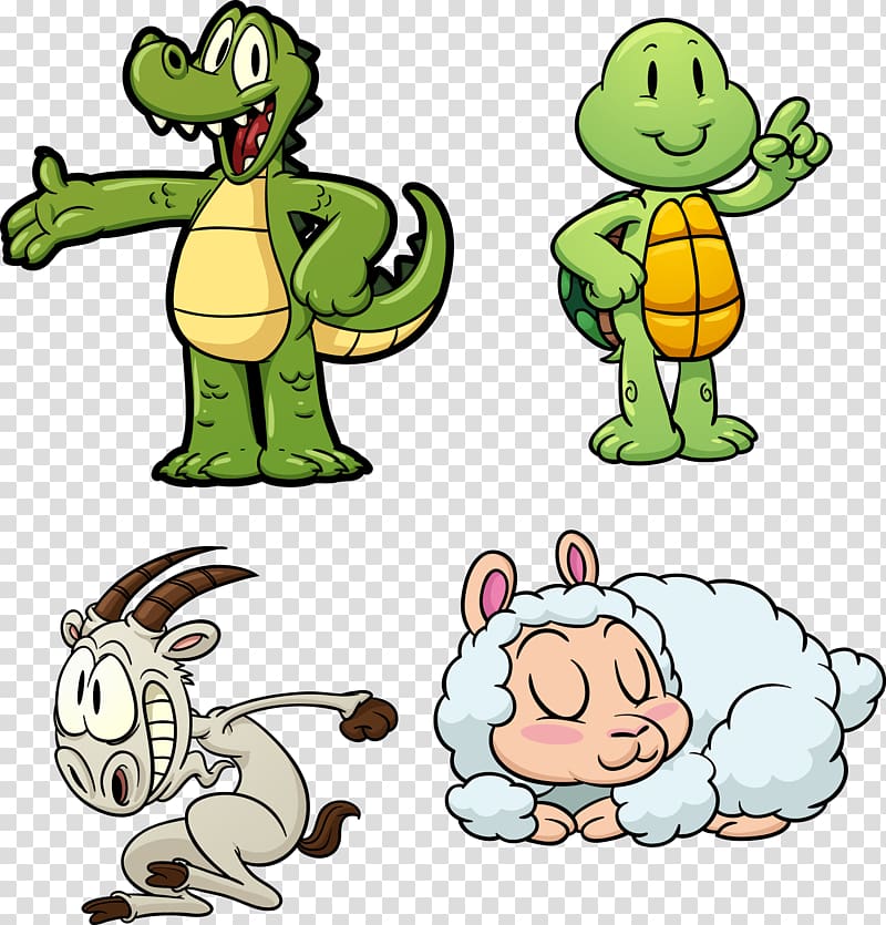 Sheep Goat Cartoon , cartoon alligator turtle cute little sheep transparent background PNG clipart