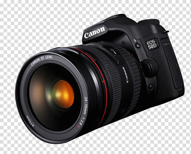 Canon EOS Digital SLR Camera Canon EF 75u2013300mm lens, Canon Camera transparent background PNG clipart