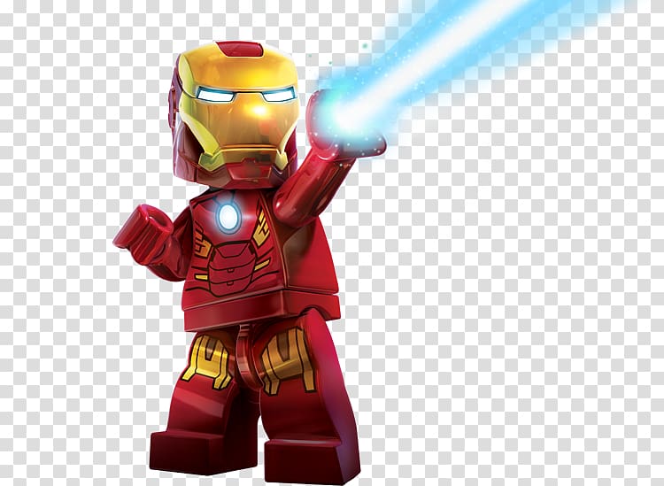 Iron Man mini figure, Lego Marvel Super Heroes Lego Marvel\'s Avengers Iron Man Hulk PlayStation 4, movie shoot transparent background PNG clipart