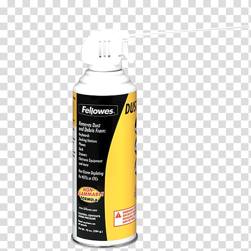Gas duster 1,1,1,2-Tetrafluoroethane Dust-Off Compressed air Fellowes Brands, duster transparent background PNG clipart