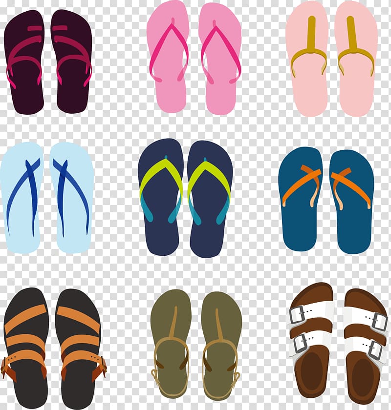 Sandal Flip-flops, Hand-painted sandals and sandals transparent background PNG clipart