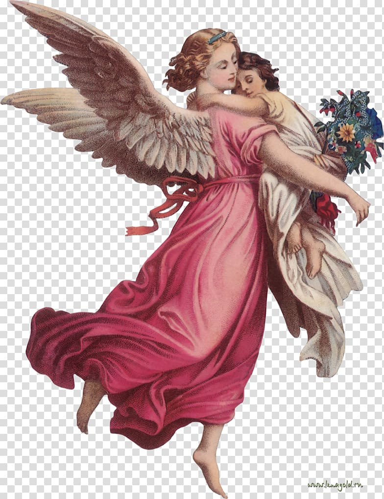 angel hugging child painting, Archangel God Michael Guardian angel, baby angel transparent background PNG clipart
