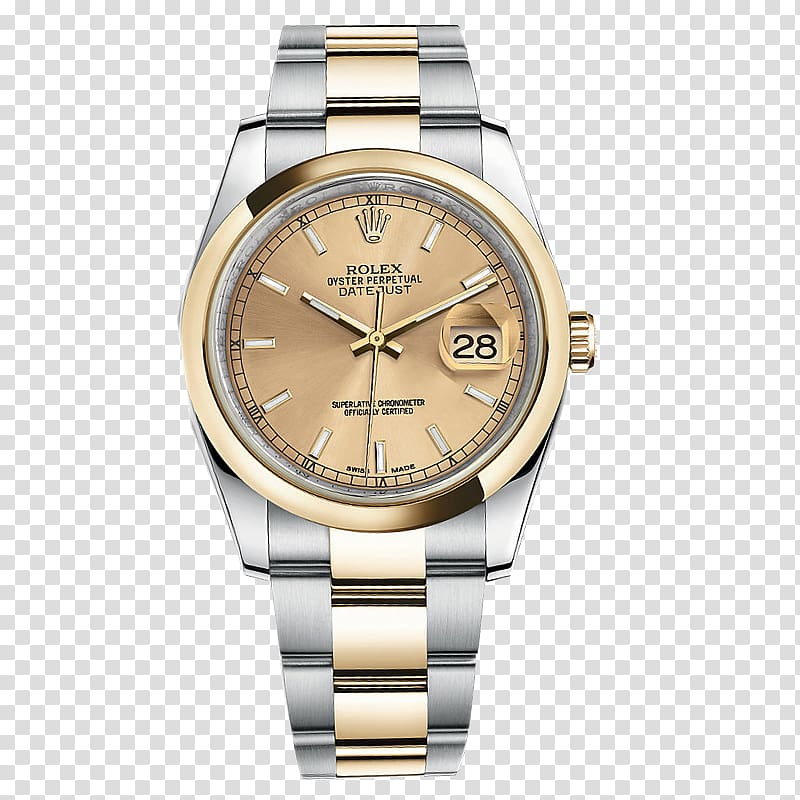 round gold-colored Rolex analog watch, Rolex Datejust Watch Rolex Daytona Rolex GMT Master II, Rolex Gold watches male table transparent background PNG clipart
